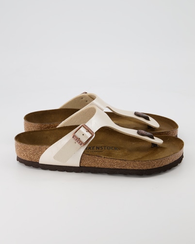Birkenstock Gizeh Birko-Flor Pantoletten in Beige