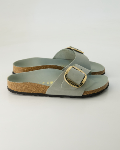 Birkenstock Madrid Big Buckle Pantoletten in Grün