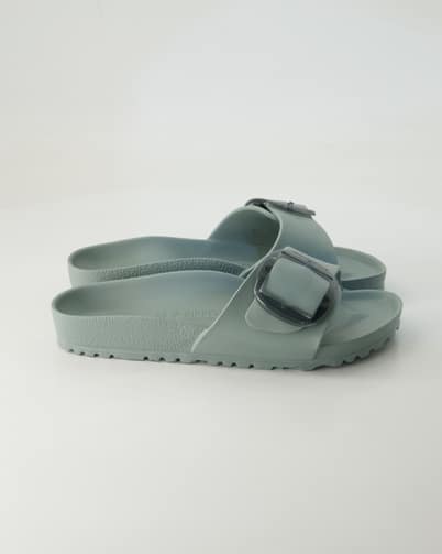Birkenstock Madrid Big Buckle EVA Pantoletten in Grün