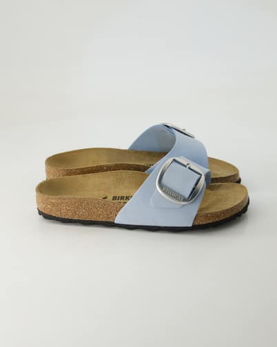 Birkenstock Madrid Big Buckle Pantoletten in Blau