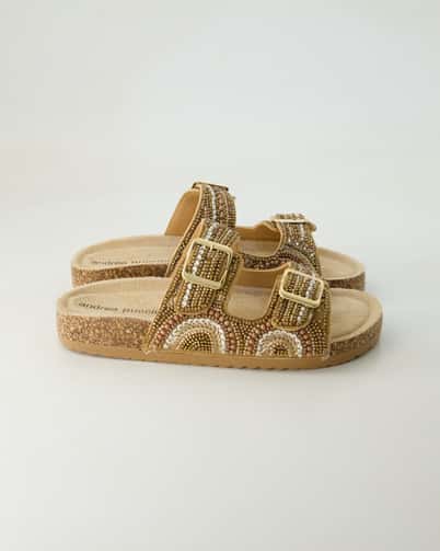 Andrea Puccini W477B4052 Pantoletten in Beige