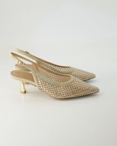 Andrea Puccini Selena Slingpumps in Gold