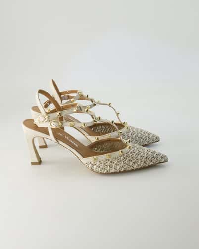 George Watts R1310 Slingpumps in Beige