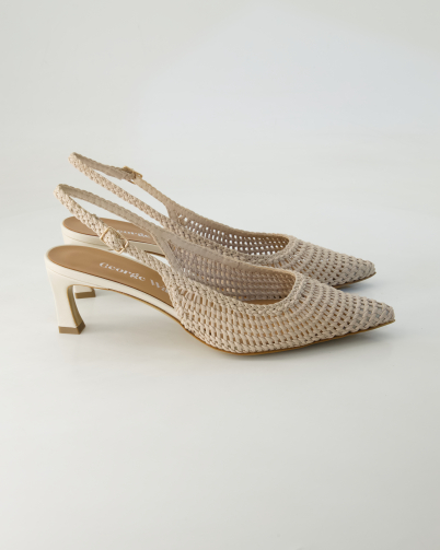 George Watts R1808 Slingpumps in Beige