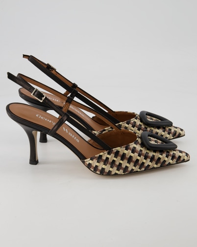 George Watts G8518 Slingpumps in Mehrfarbig
