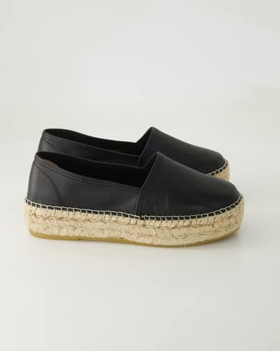 Espadrij Classic Cuir High Espadrilles in Schwarz