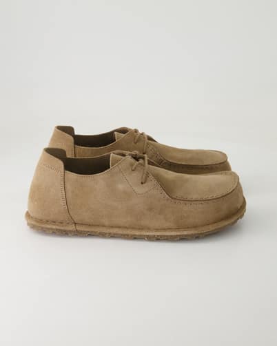Birkenstock Utti Lace Veloursleder Klassische Schnürschuhe in Beige
