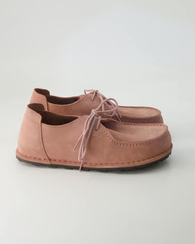Birkenstock Utti Lace Veloursleder Klassische Schnürschuhe in Rosa
