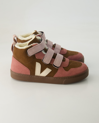 Veja Small V-10 Mid Winter Klettstiefel in Rosa