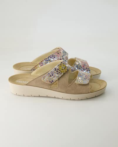 Rohde Roma Offene Hausschuhe in Beige